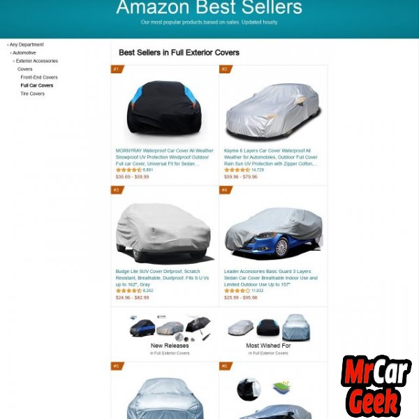 Amazon Car Covers - Best Car Cover Sites - MrCarGeek