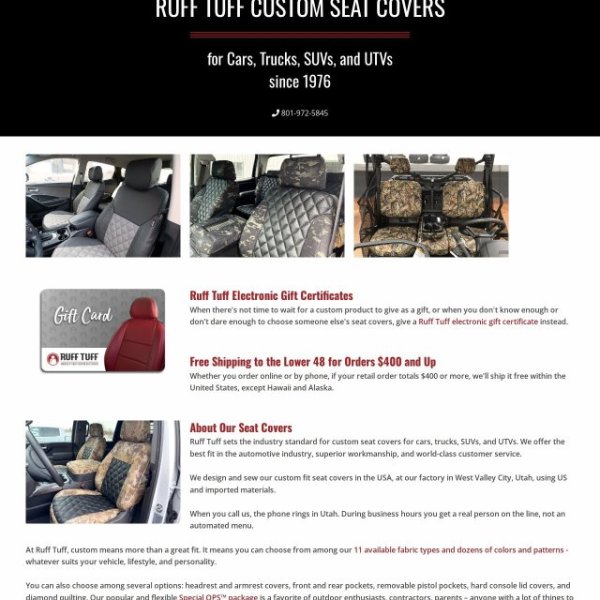 Ruff Tuff Seat Covers